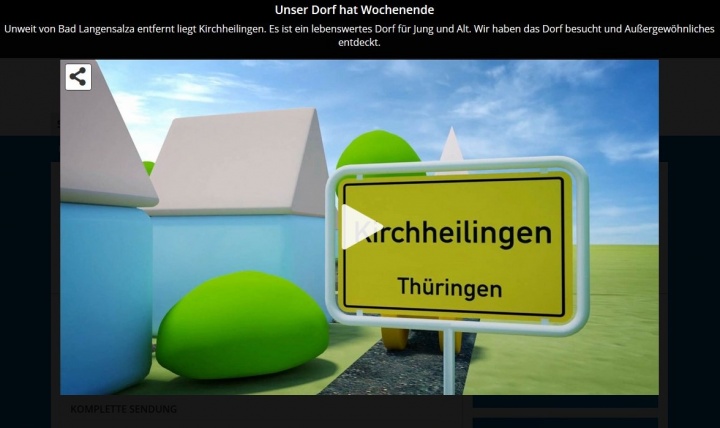 "Unser Dorf hat Wochenende" (Mitteldeutscher Rundfunk, Mediathek)